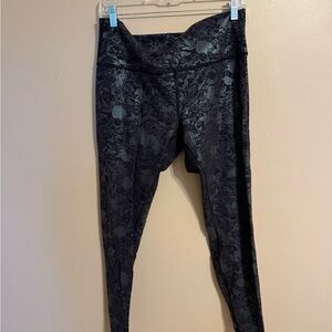 Lululemon Align Black Floral Patterned Leggings